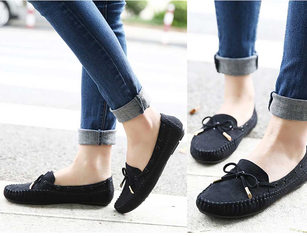 Fashionable Handwork Bowknot Design Round Toe Women Flat Shoes