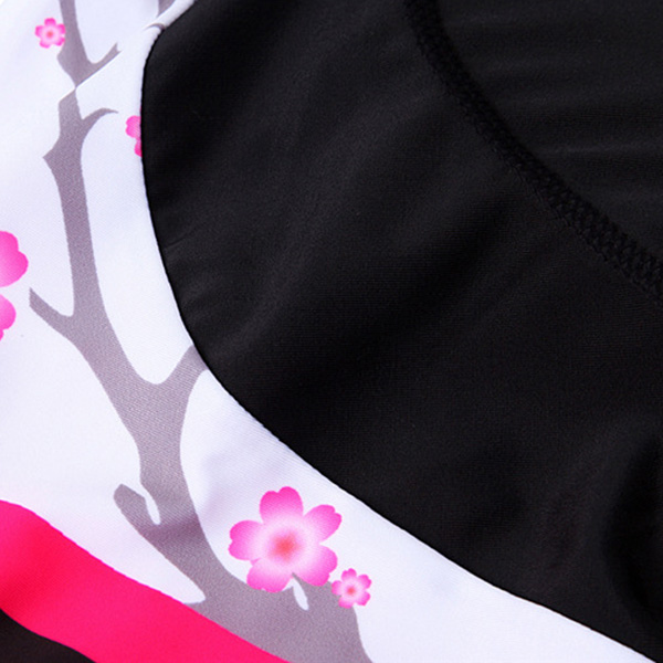 Trendy Summer Sportware Stripe Flower Design Cycling Shorts For Women