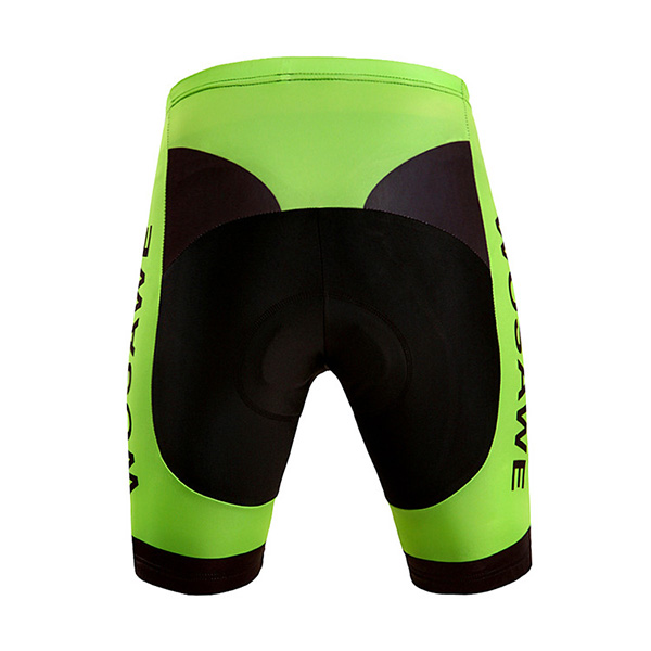 High Quality Black with Green Riding Sport Shorts with Silicone Cushion