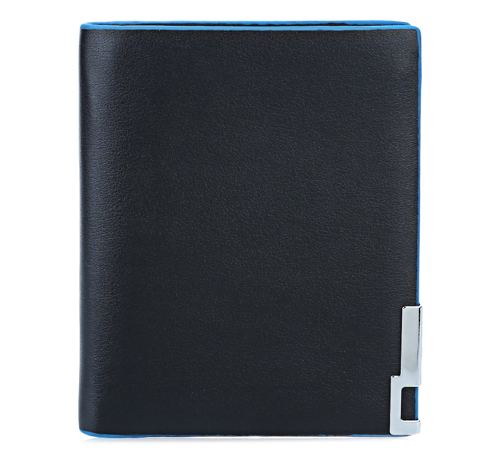 Baellerry Fashionable Solid Color Men Short Open Cash Photo Card Wallet