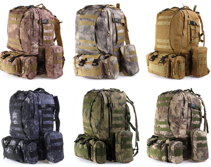 Outdoor Tactical Backpack Combination Style Bag with Molle System