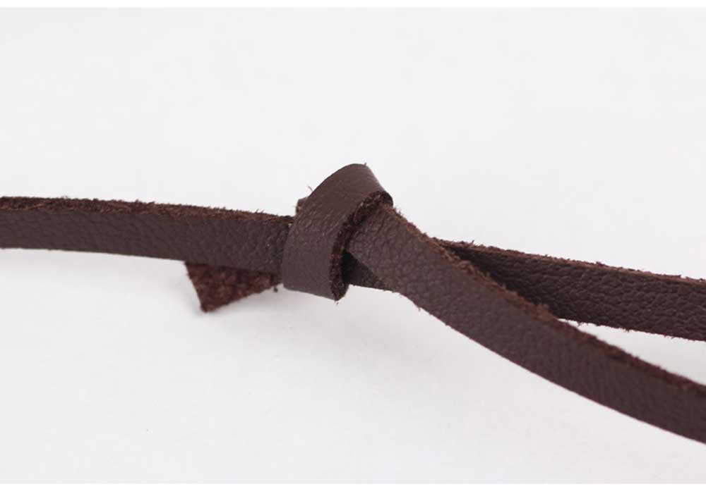 Fashionable Platform Boots Pattern Adjustable Leather Necklace for Unisex