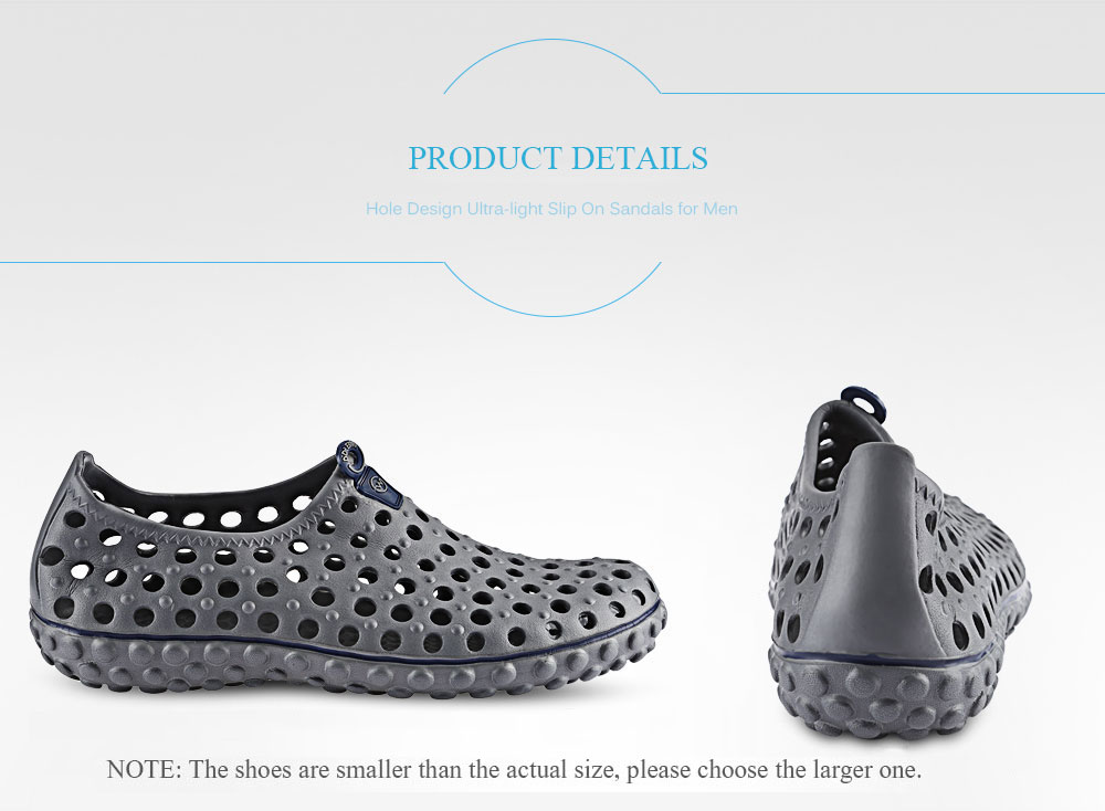 Outdoor Hole Design Ultra-light Slip On Sandals for Men