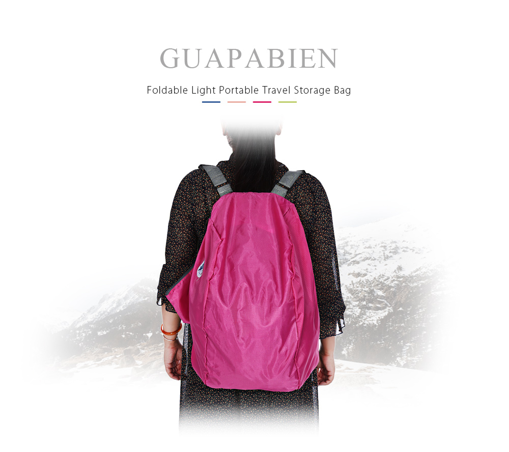 Guapabien Foldable Multiple Carry Ways Light Portable Travel Storage Bag Small Pouch