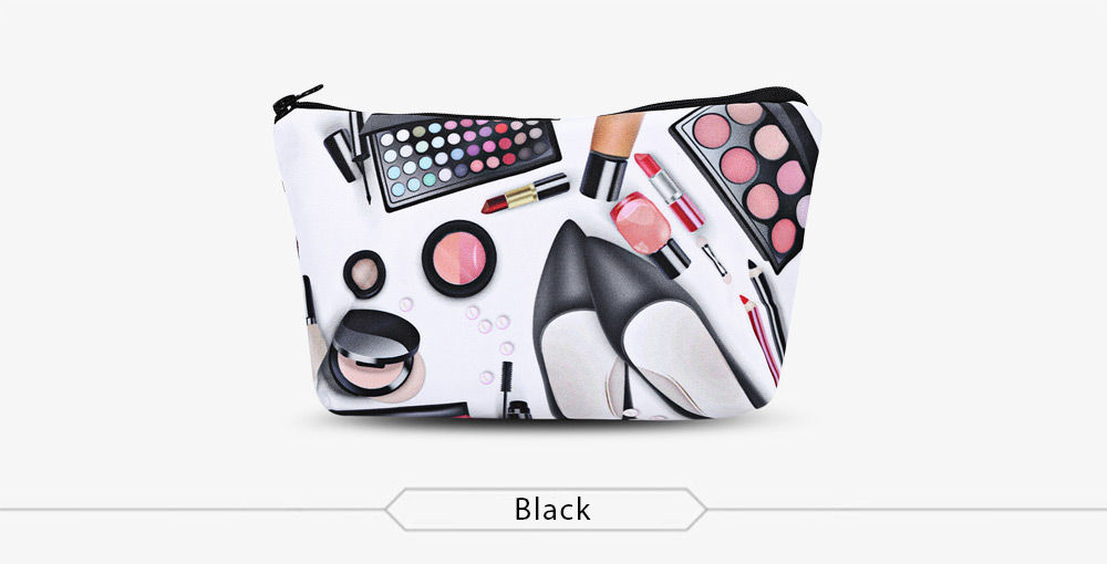 3D Cosmetics Print Clutch Makeup Bag