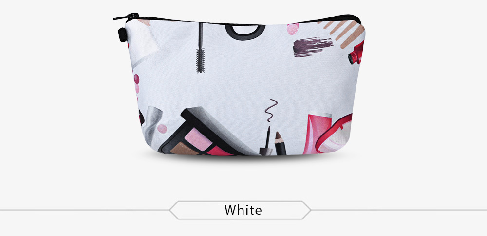 3D Cosmetics Print Clutch Makeup Bag