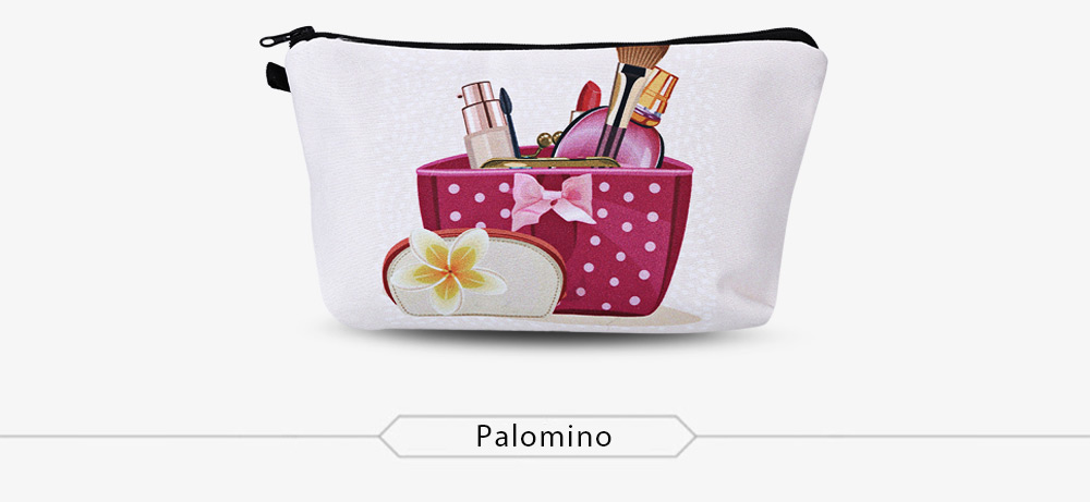 3D Cosmetics Print Clutch Makeup Bag