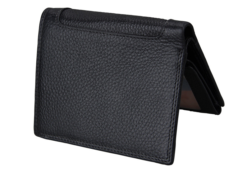 Men Leather Wallet Multifunctional Vertical Section Male Purses