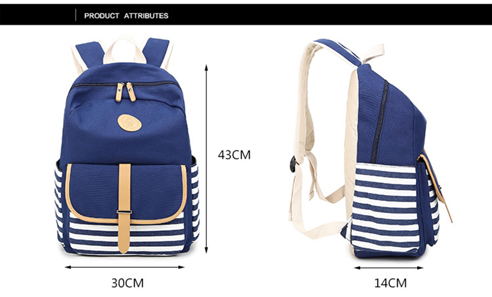 Korean Style Fashion Canvas Backpack Casual Travel Bag