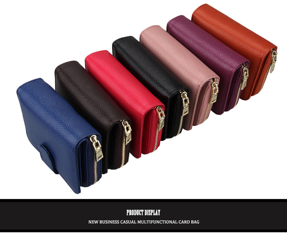 Fashion Women Genuine Leather Wallets Mini Cowhide Bag Card Holder