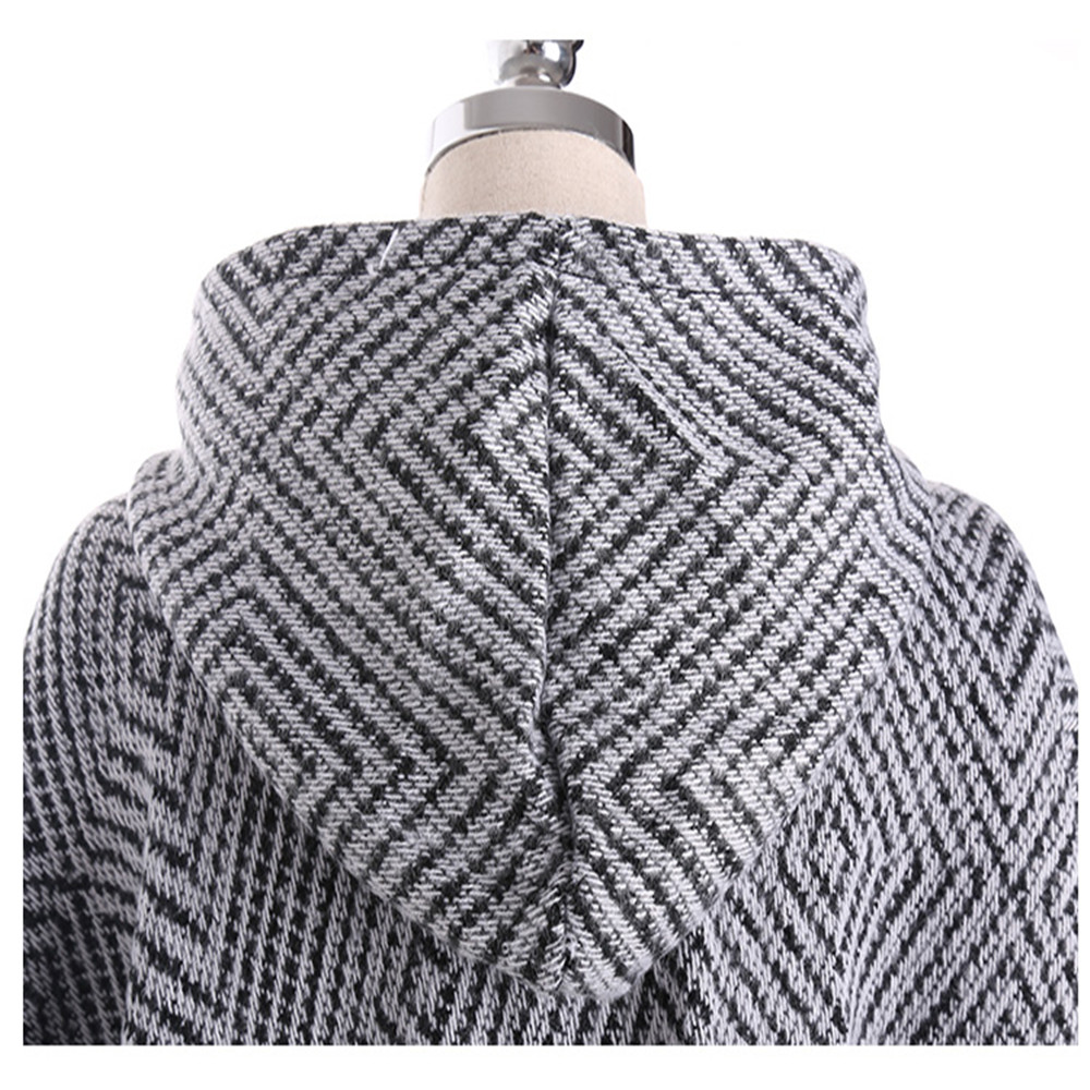 Hooded cloak all-match thickened fringed Scarf Shawl