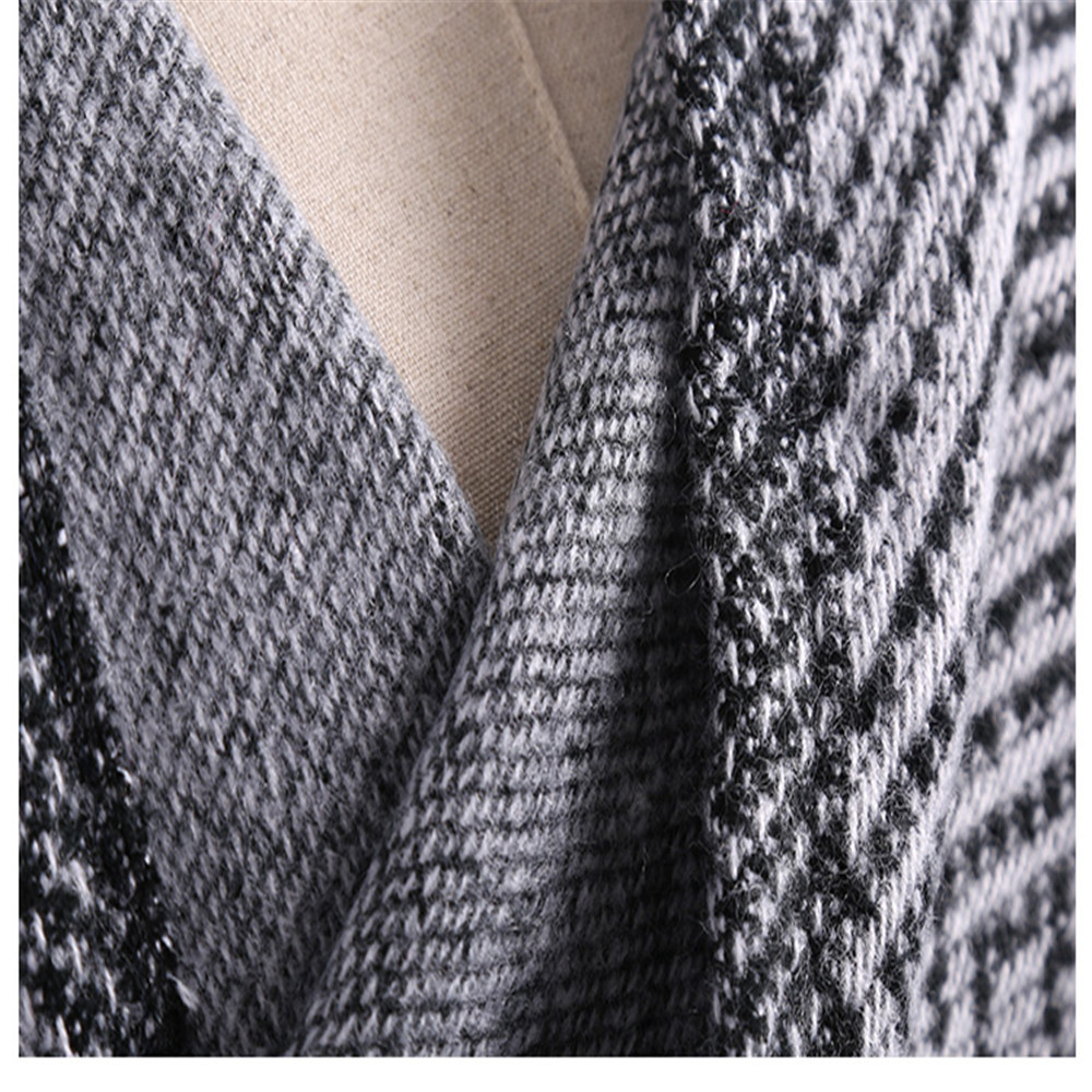 Hooded cloak all-match thickened fringed Scarf Shawl