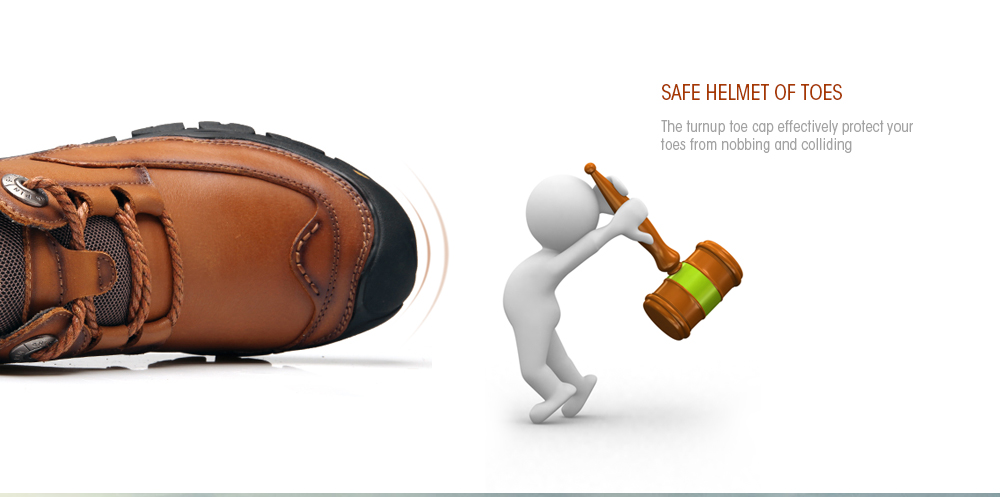 Fashion Anti-slip Mid Top Leather Boots for Men