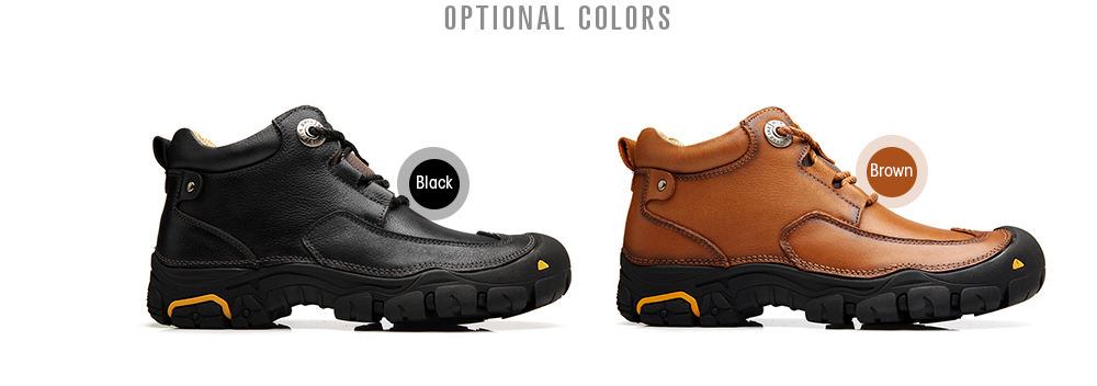 Fashion Anti-slip Mid Top Leather Boots for Men