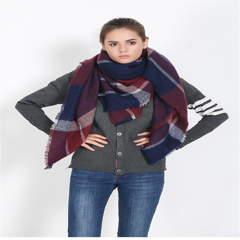 Salybaby Double Pane Printing Imitation Cashmere Scarf Shawl Scarves Thickened