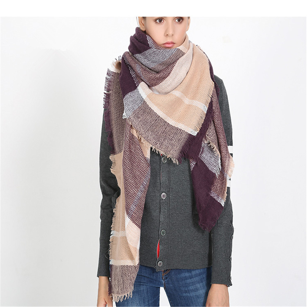 Salybaby Double Pane Printing Imitation Cashmere Scarf Shawl Scarves Thickened