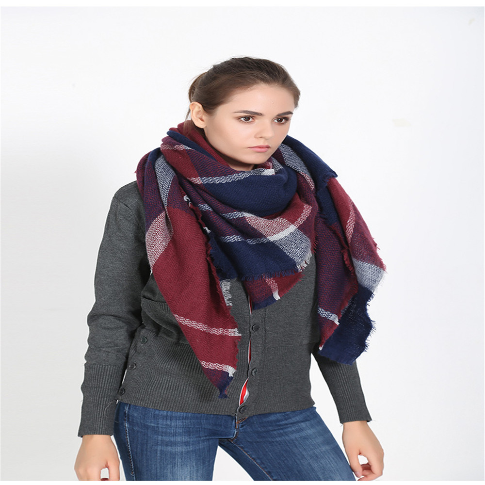 Salybaby Double Pane Printing Imitation Cashmere Scarf Shawl Scarves Thickened