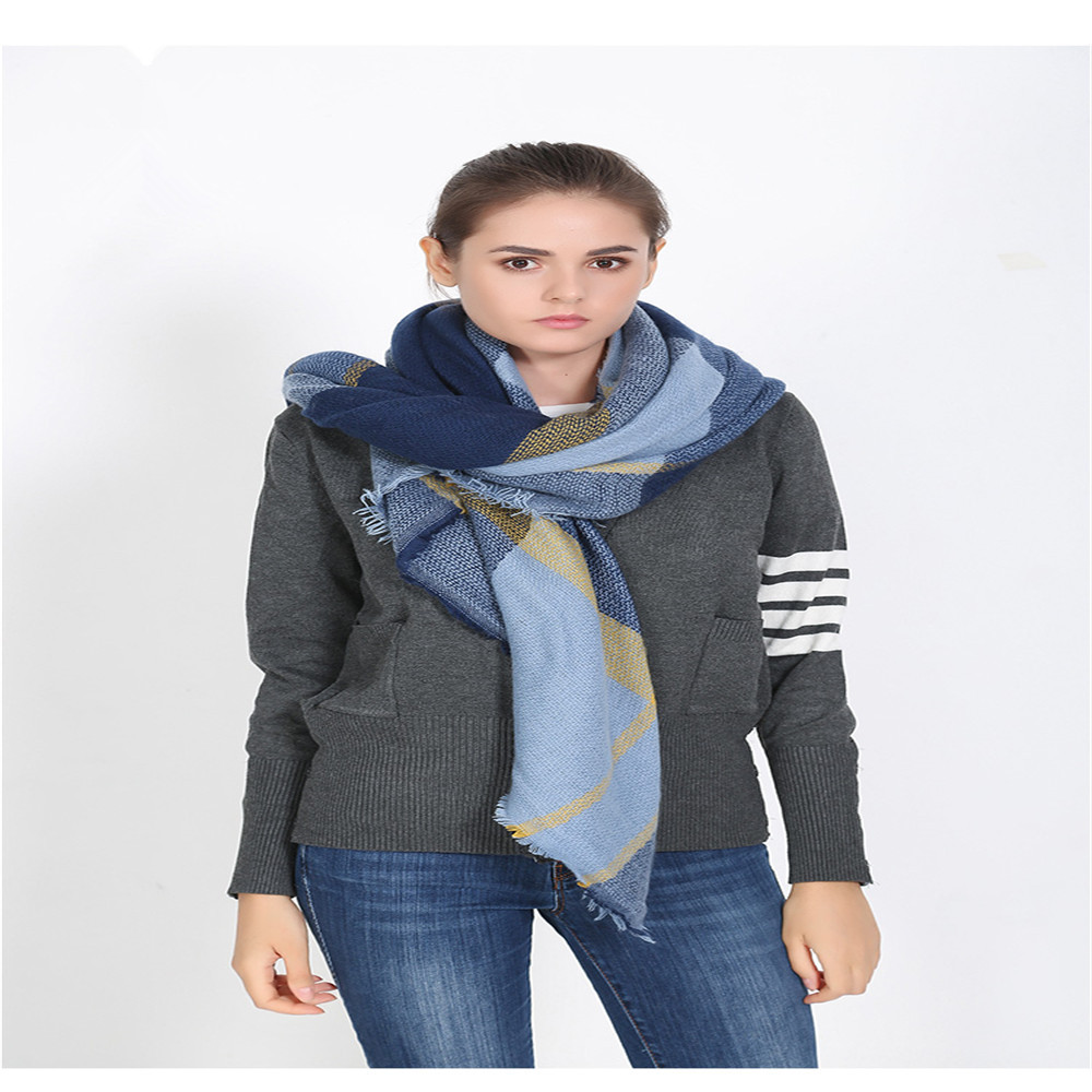 Salybaby Double Pane Printing Imitation Cashmere Scarf Shawl Scarves Thickened