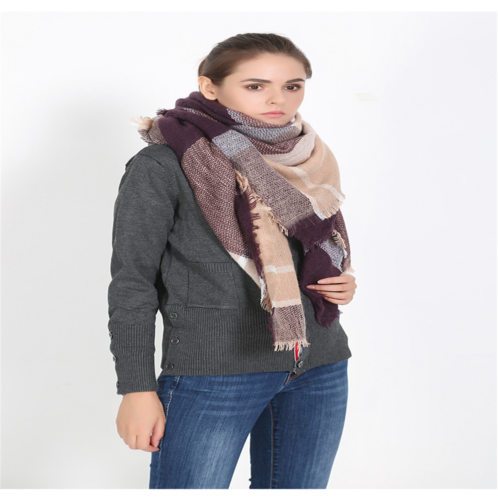 Salybaby Double Pane Printing Imitation Cashmere Scarf Shawl Scarves Thickened