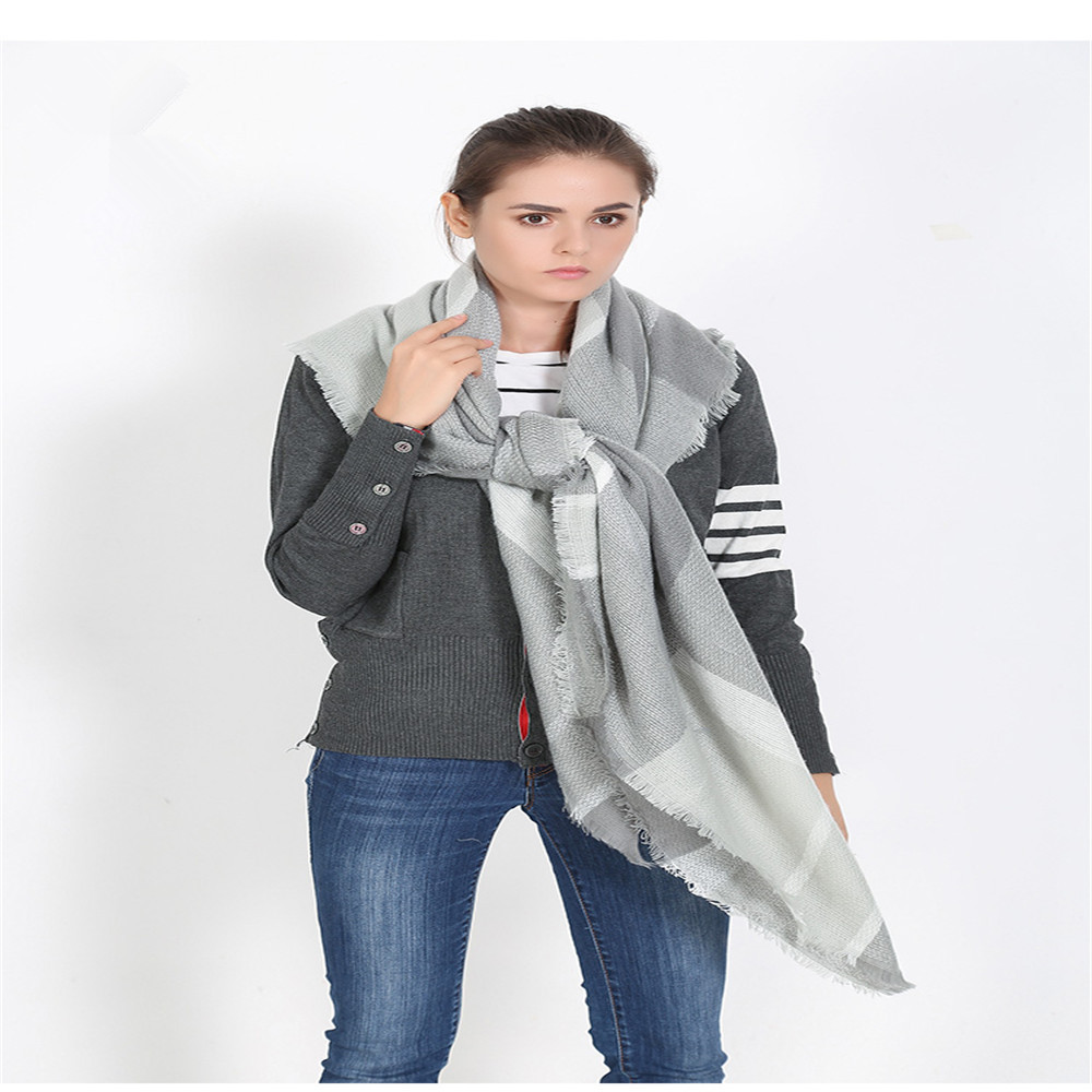 Salybaby Double Pane Printing Imitation Cashmere Scarf Shawl Scarves Thickened