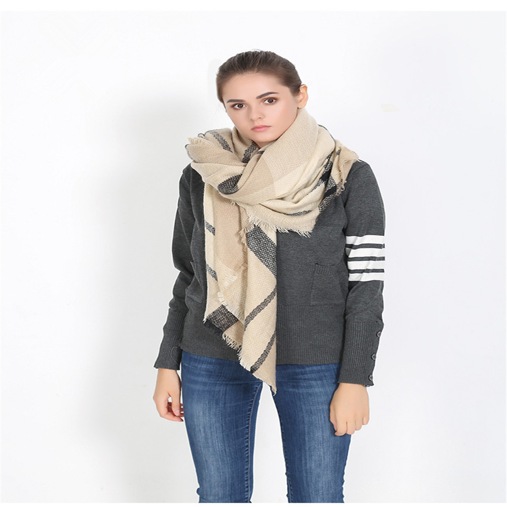 Salybaby Double Pane Printing Imitation Cashmere Scarf Shawl Scarves Thickened