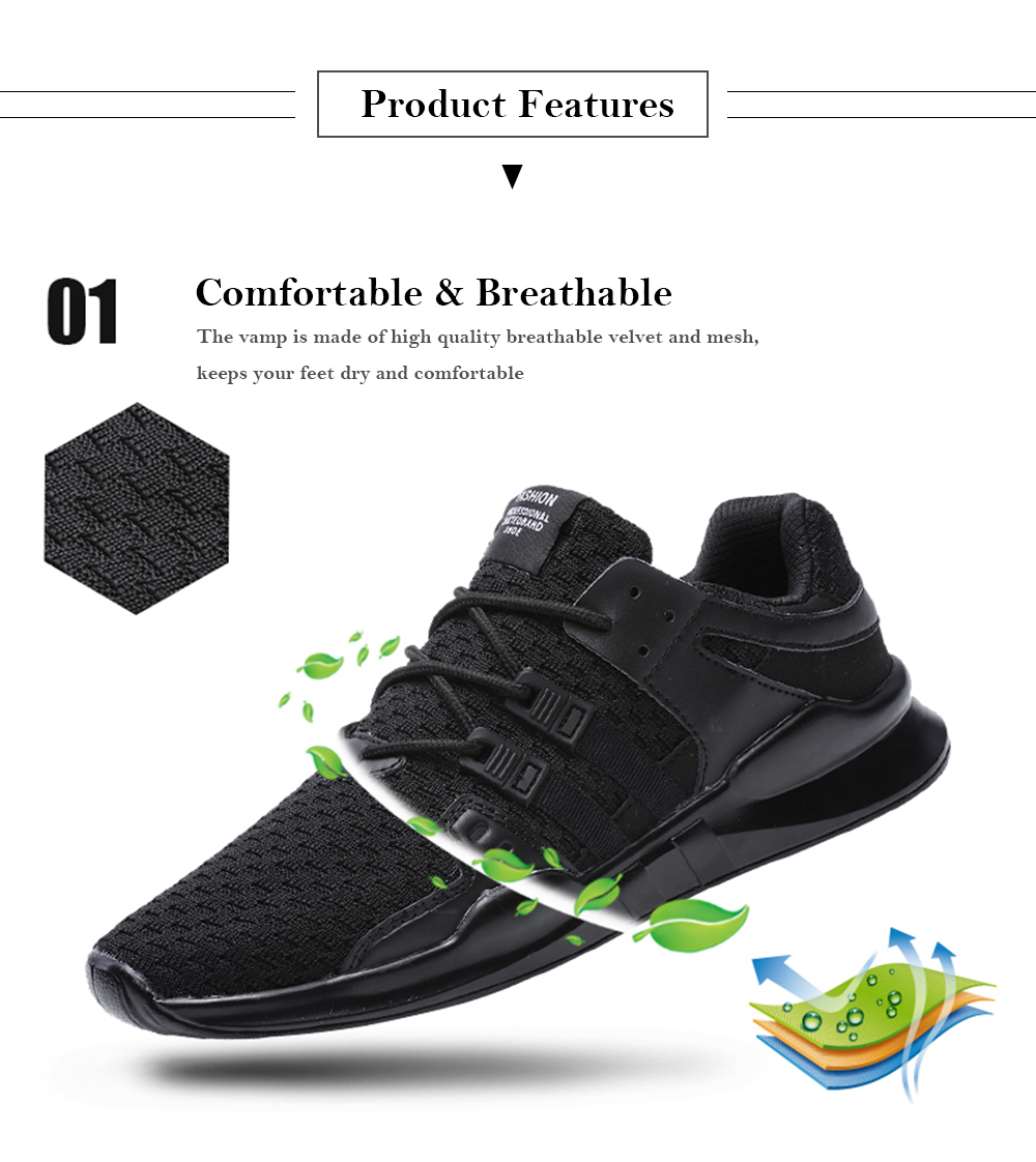 Breathable Mesh Sneakers Teenager Running Shoes for Men