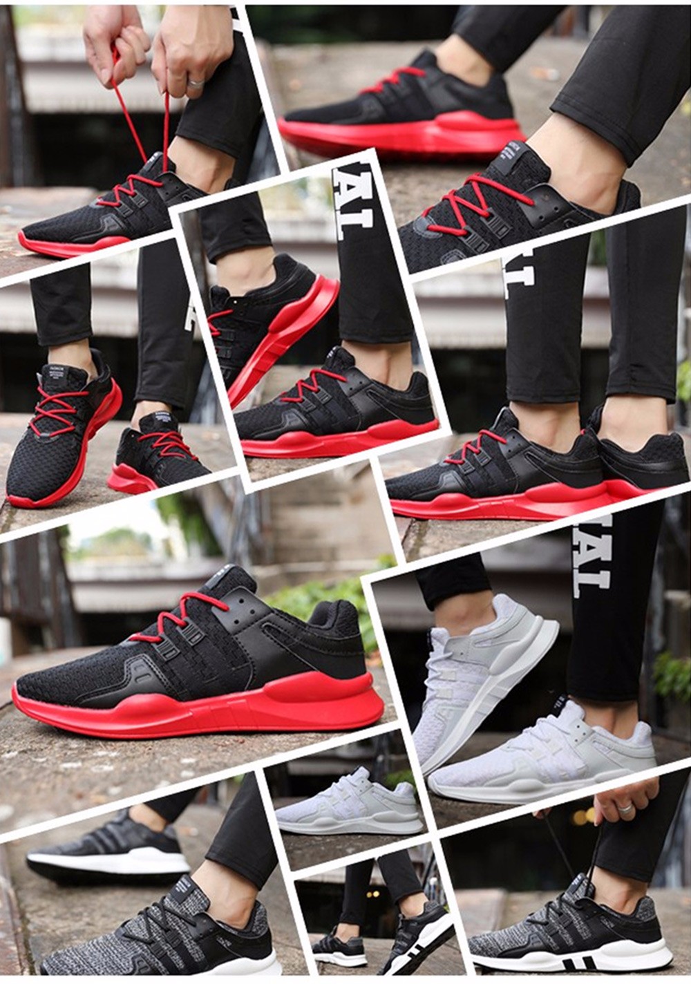 Breathable Mesh Sneakers Teenager Running Shoes for Men