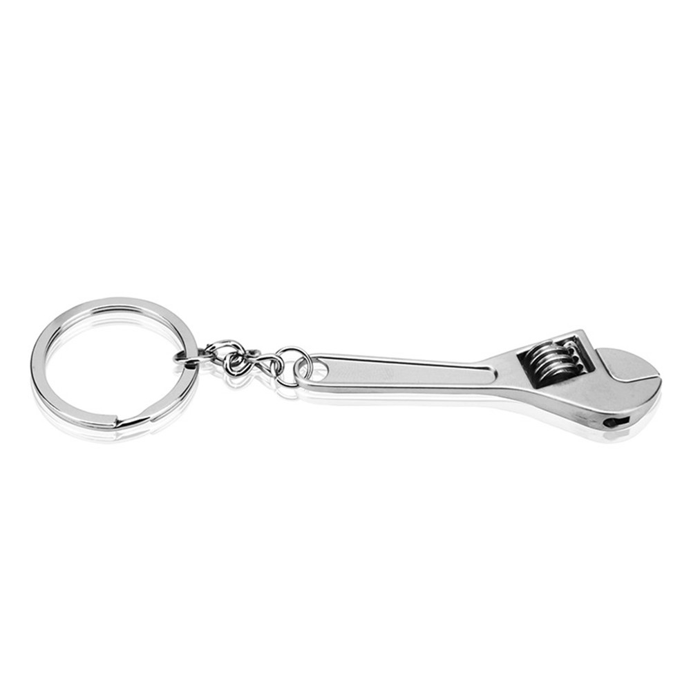 Useful Zinc Alloy Changeable Spanner Keychain Fashion Wrench Silver Key Ring Creative Keyfob Tools