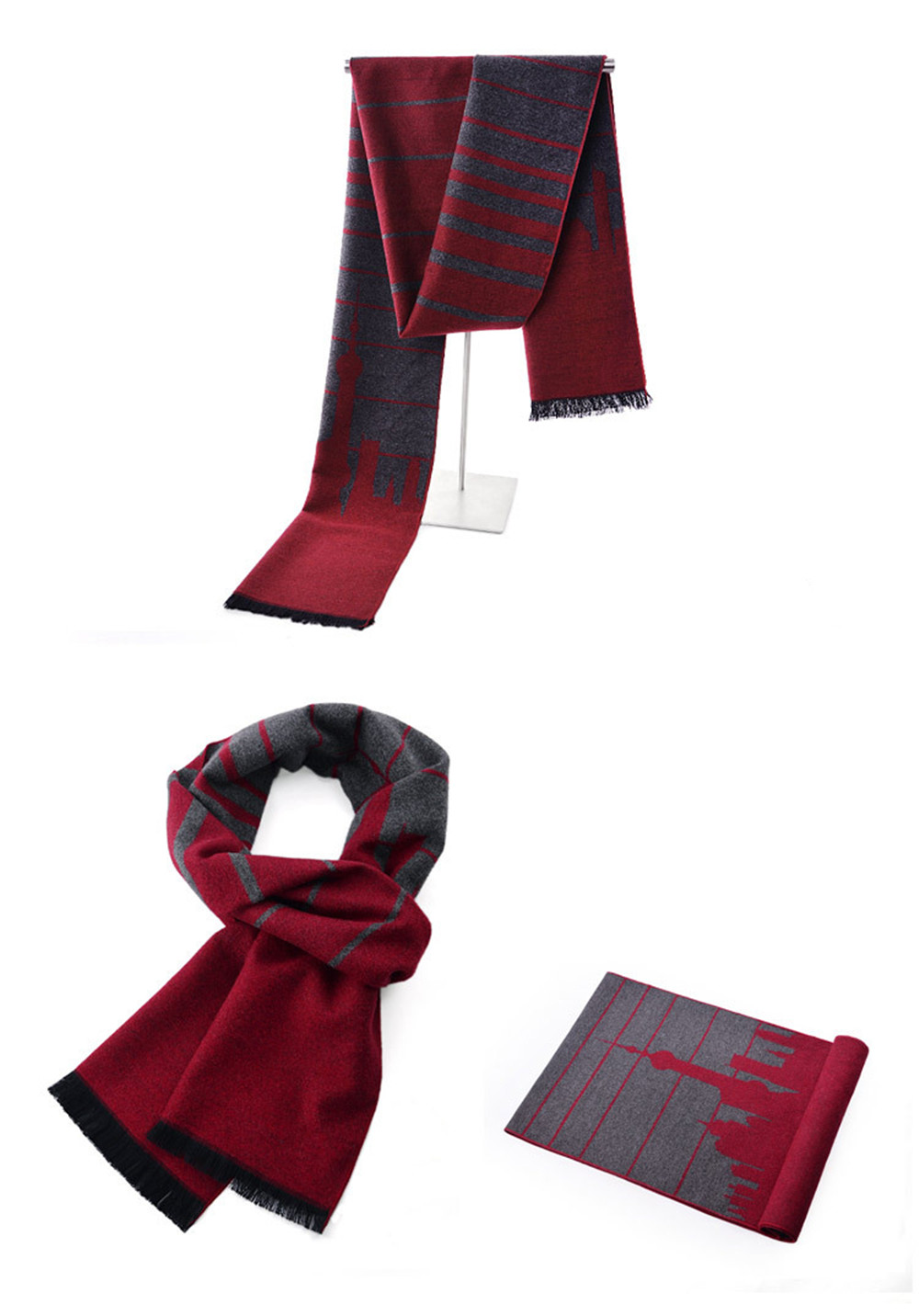 Men's Winter Warm Scarf Scarf Shawl Cashmere Tide