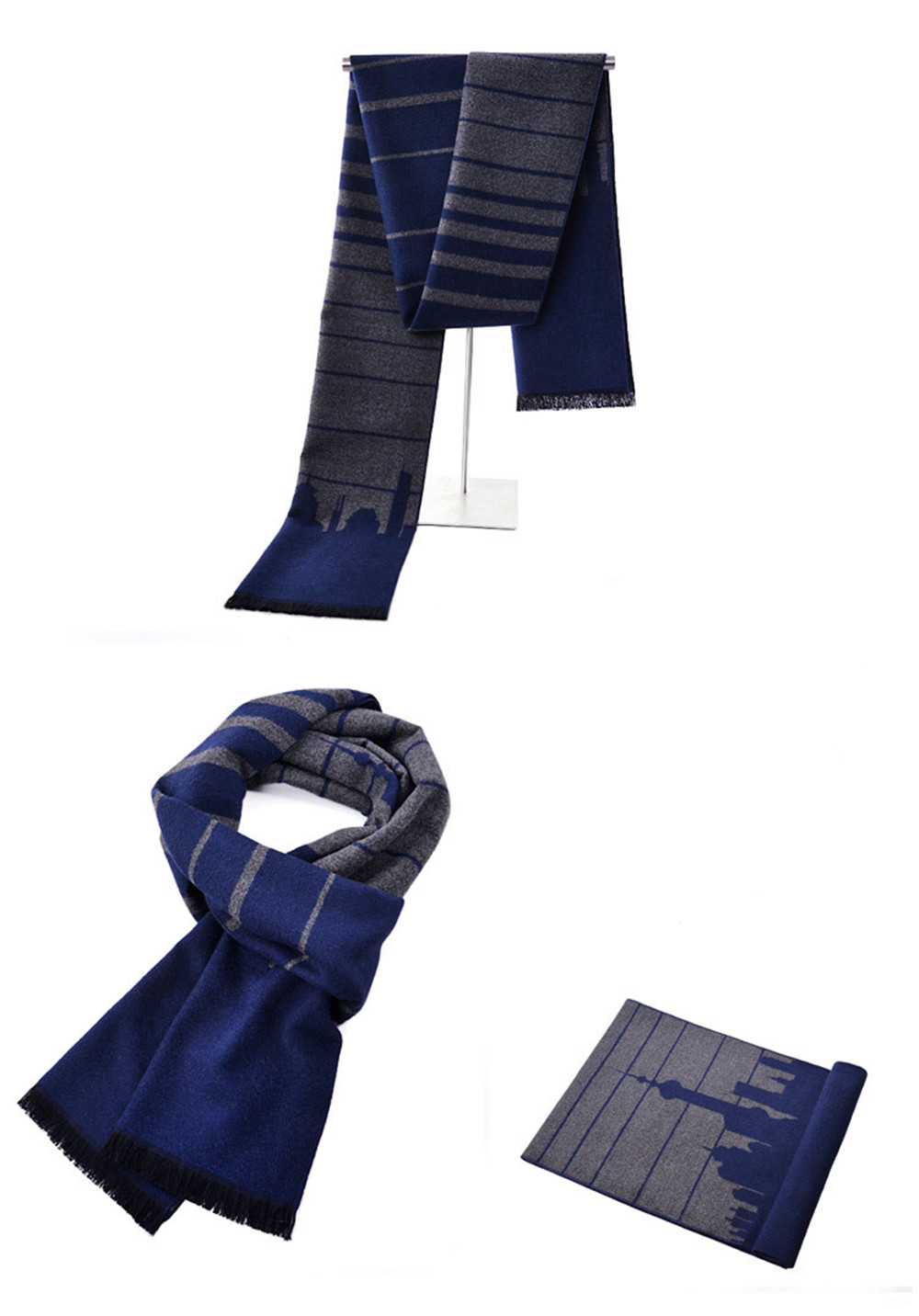 Men's Winter Warm Scarf Scarf Shawl Cashmere Tide