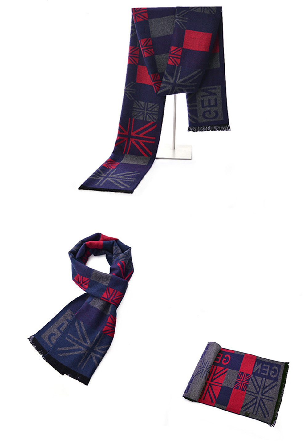 Men's Winter Warm Scarf Scarf Shawl Cashmere Tide