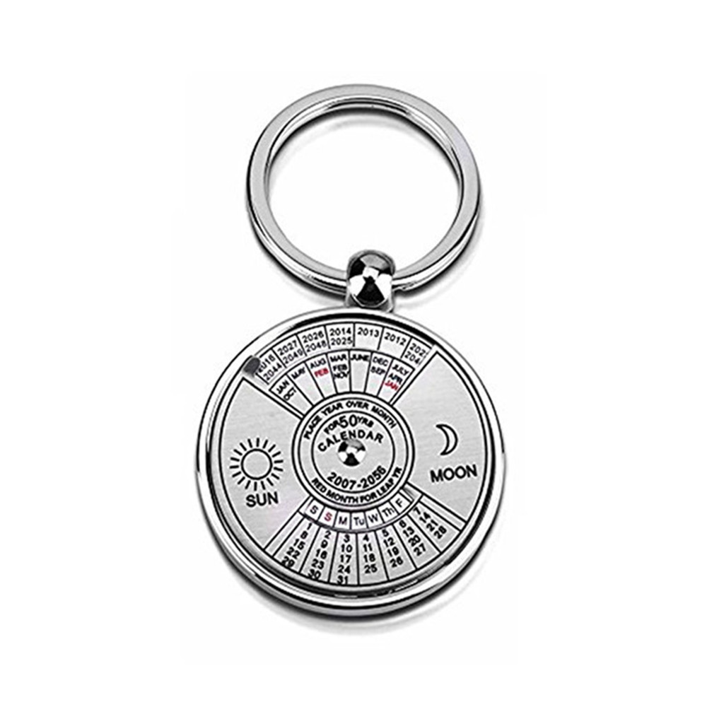 English Compass Calendar Key Chain