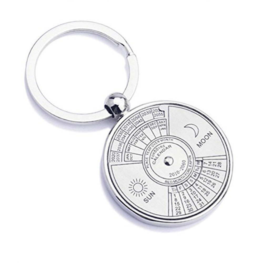 English Compass Calendar Key Chain