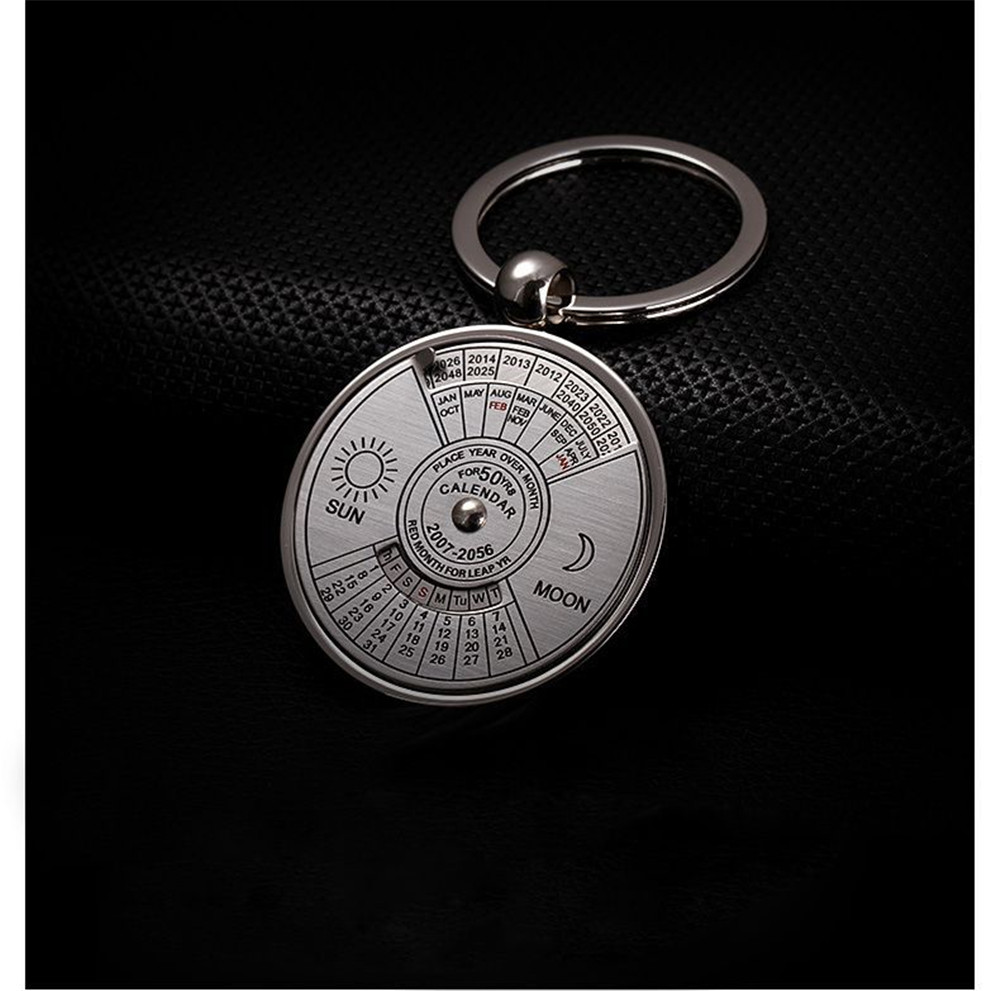 English Compass Calendar Key Chain