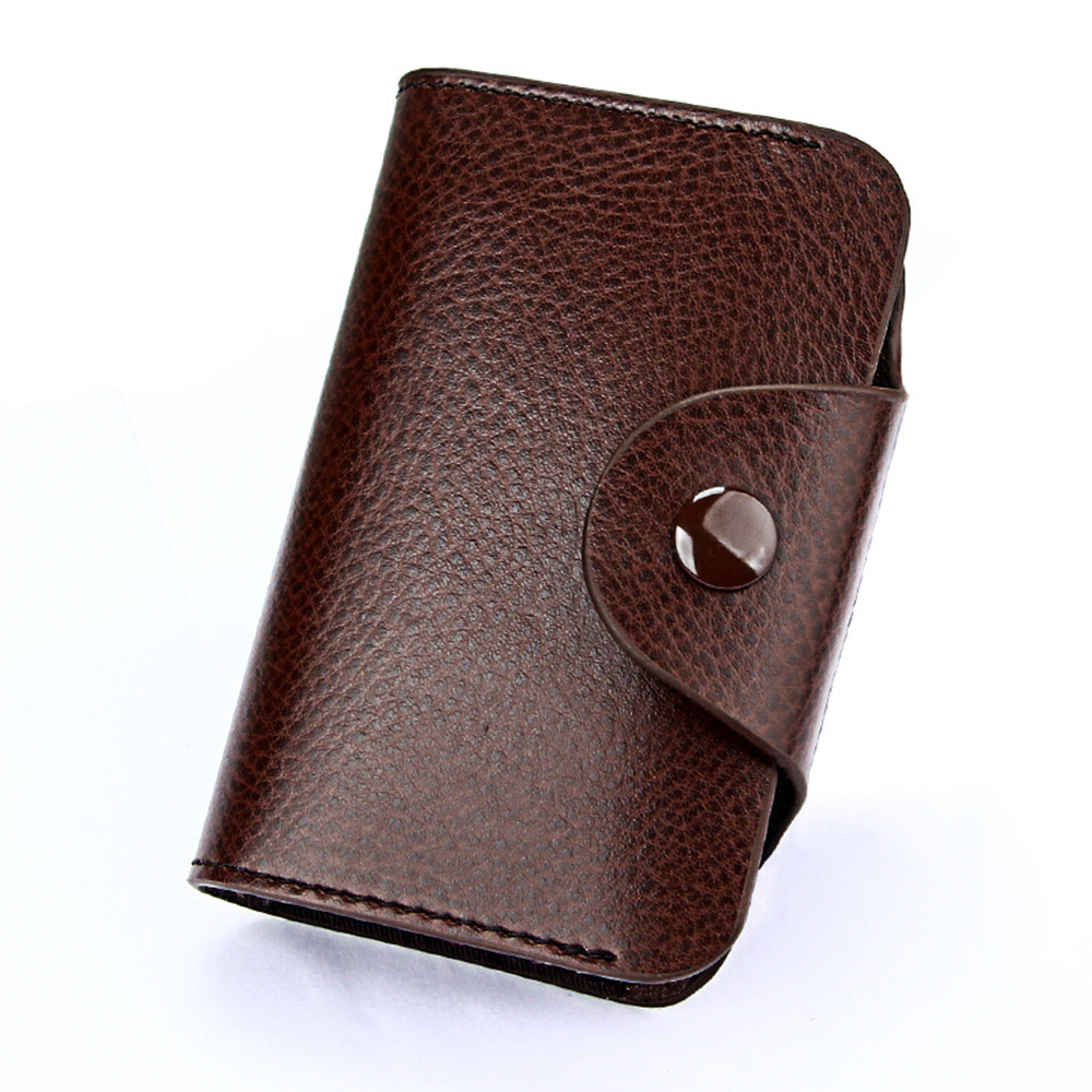 Genuine Leather Unisex Wallets Fashion Female Credit Card ID Holder Coin Women Business Portable Purse