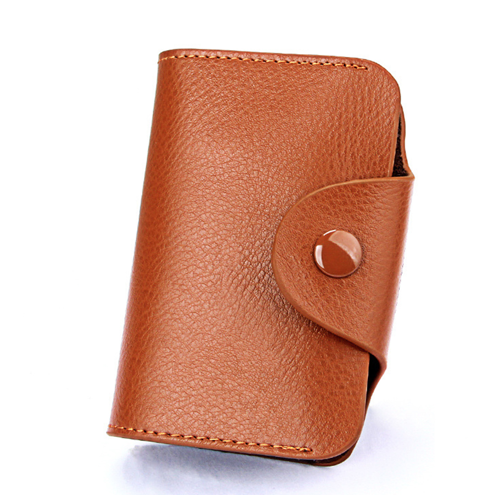 Genuine Leather Unisex Wallets Fashion Female Credit Card ID Holder Coin Women Business Portable Purse