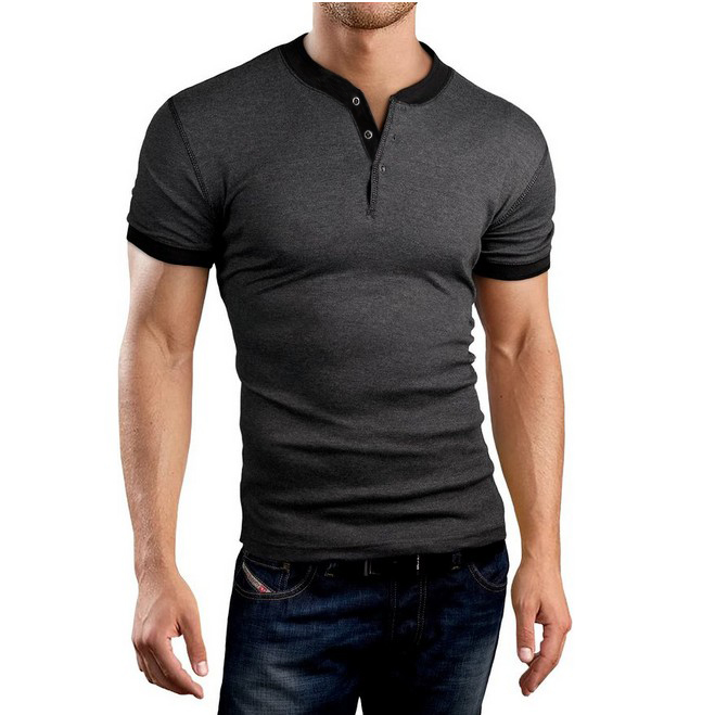 Men's New Unique Line Design Casual Slim Short-Sleeved T-Shirt