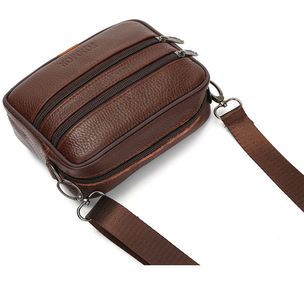 New Cow Genuine Leather Small Crossbody Bag Business Casual Messenger Handbag New Cow Genuine Leather Small Crossbody Bag Business Casual Messenger Handbag