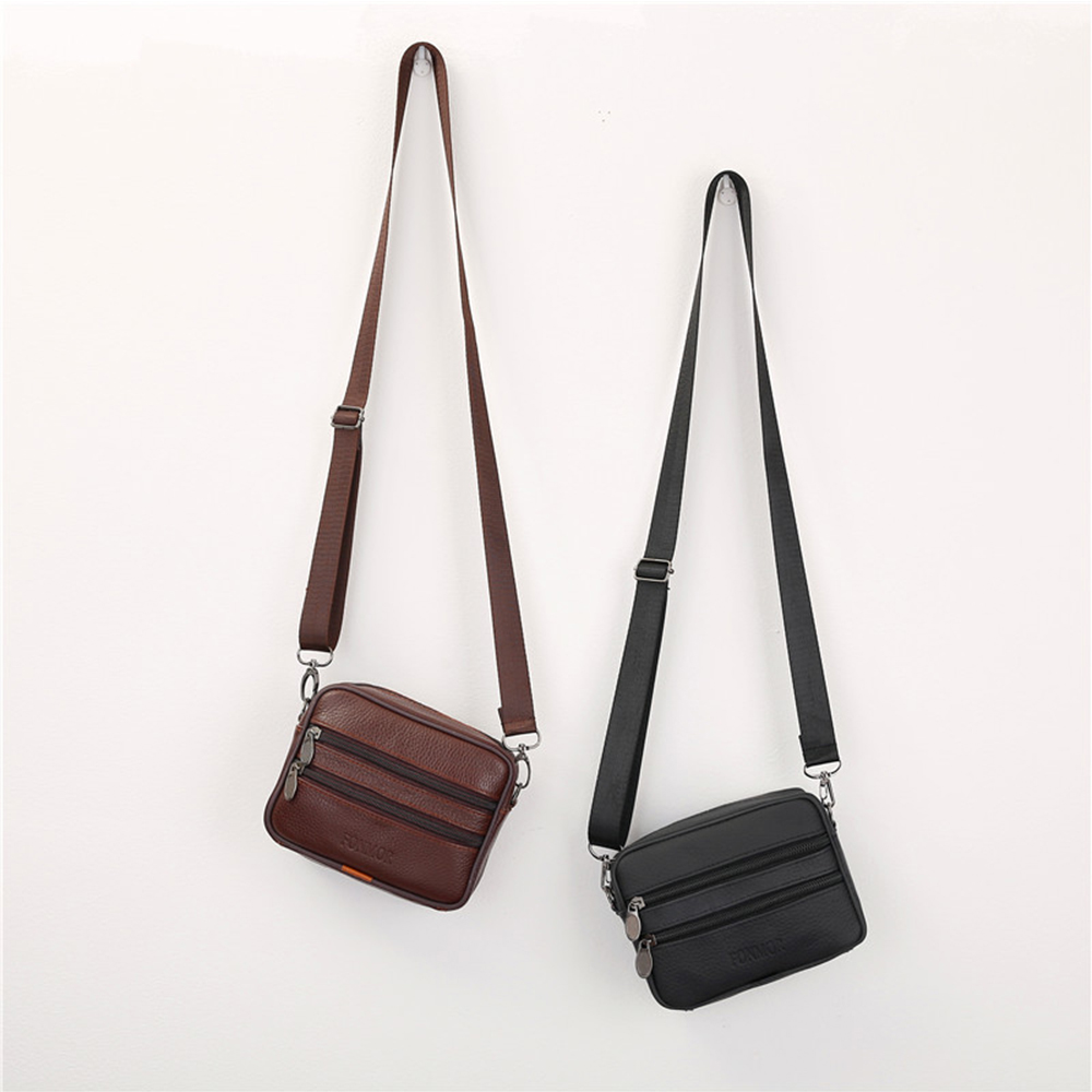 New Cow Genuine Leather Small Crossbody Bag Business Casual Messenger Handbag New Cow Genuine Leather Small Crossbody Bag Business Casual Messenger Handbag