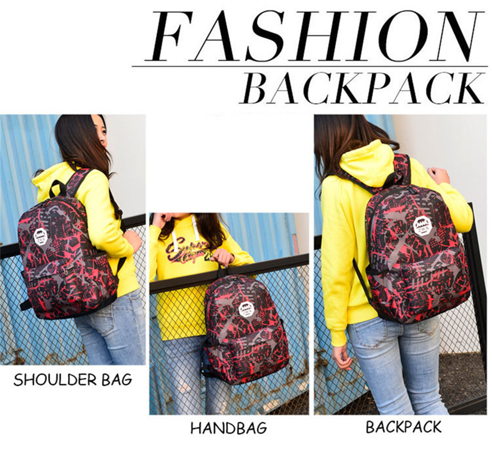 Fashion Travel Backpacks for Teenage Girls Casual School Backbag Camouflage Shoulder Bags