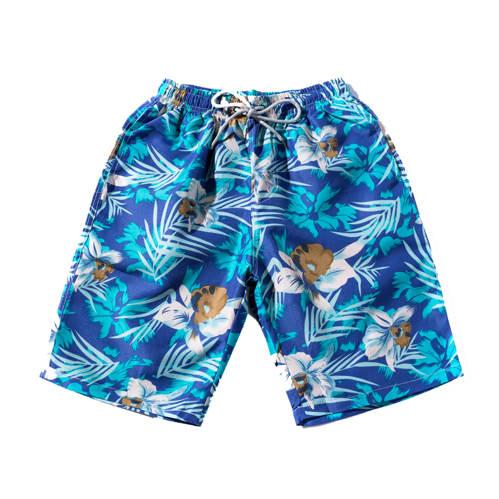 Summer Men's Fast Dry Pants Seaside Holiday Shorts Printed Swimming Beach Pants