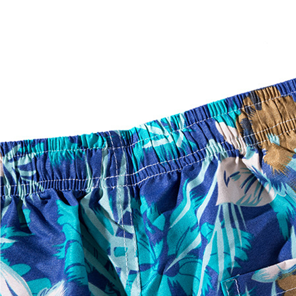 Summer Men's Fast Dry Pants Seaside Holiday Shorts Printed Swimming Beach Pants