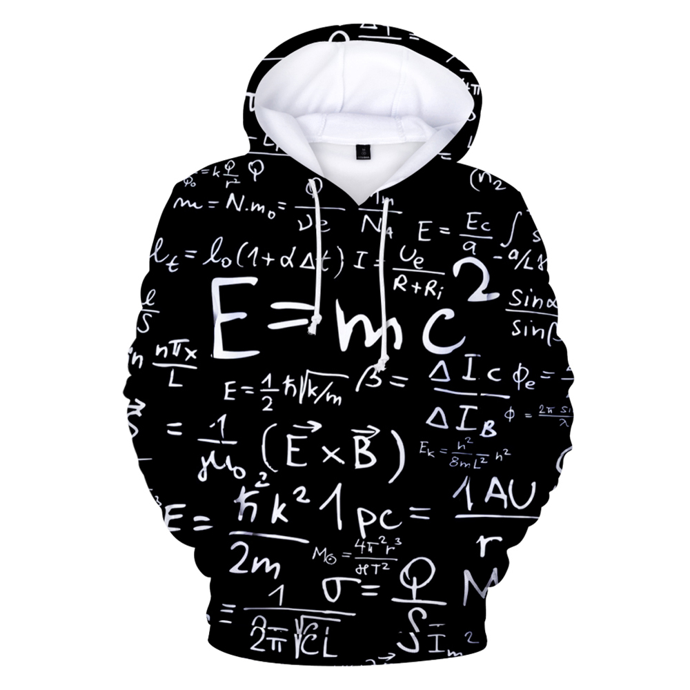 2018 New Equation Print 3D Hoodie