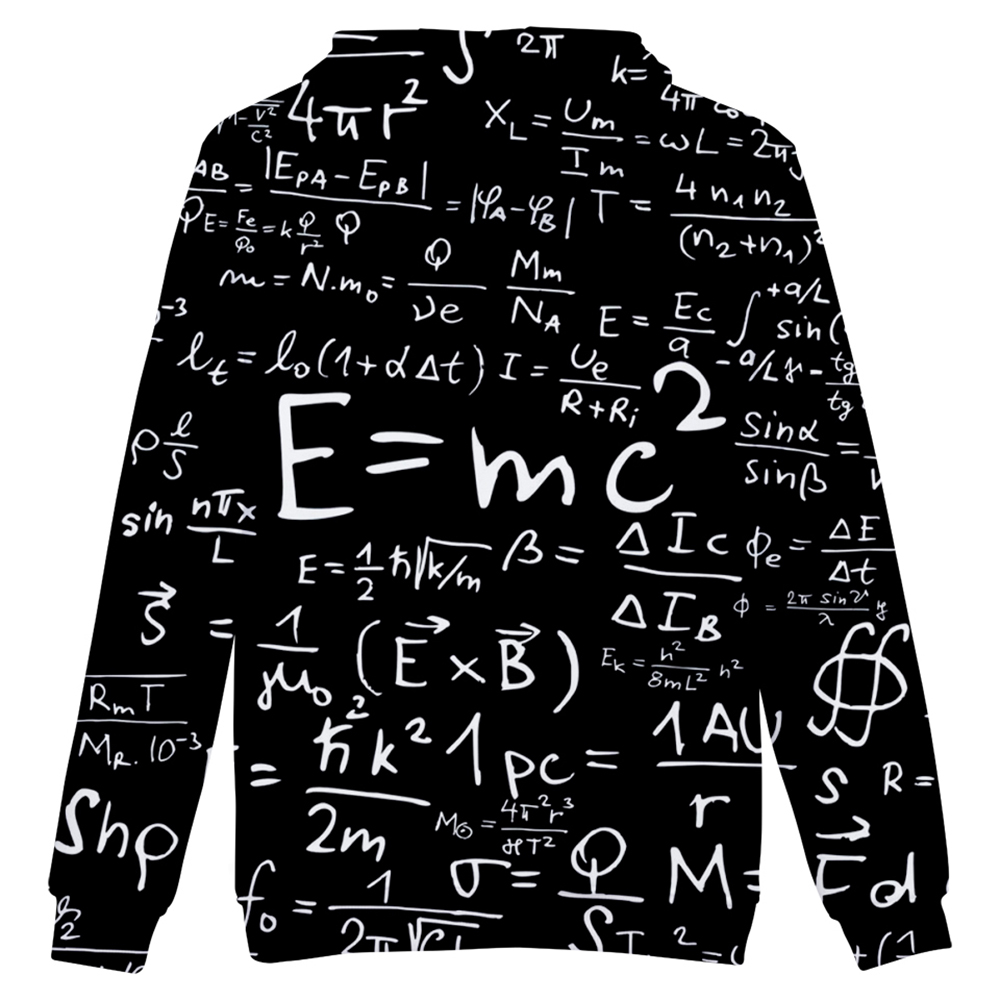 2018 New Equation Print 3D Hoodie