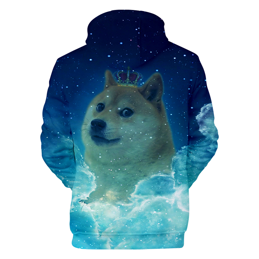 2018 New Starry Sky Crown Dog 3D Hoodie