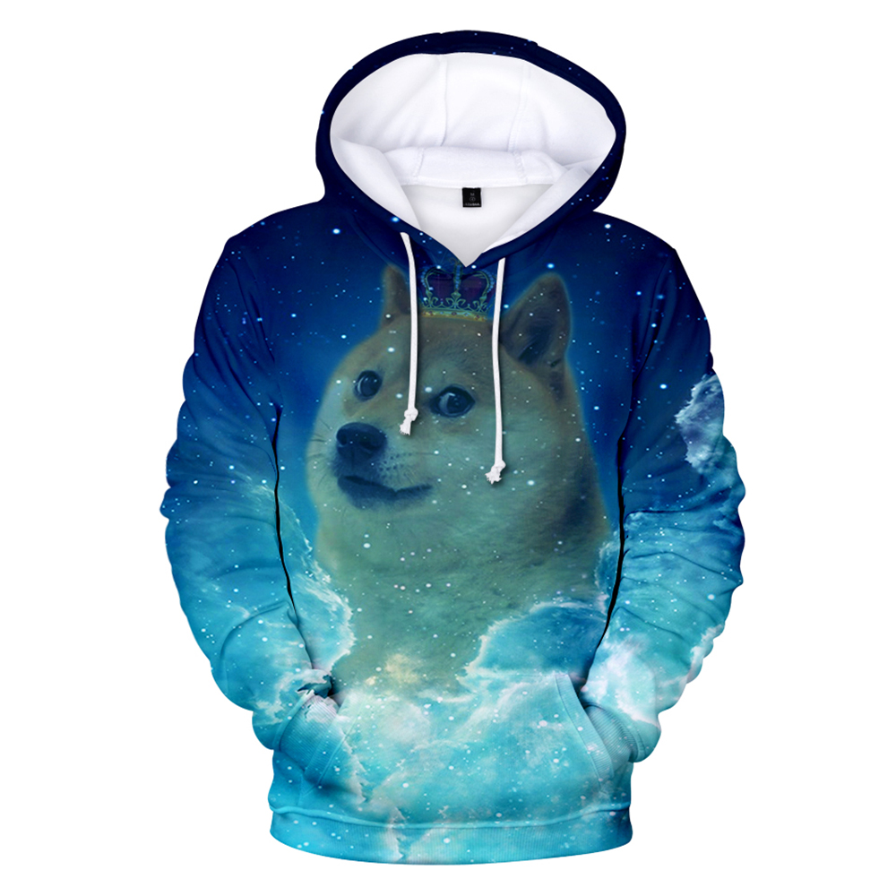 2018 New Starry Sky Crown Dog 3D Hoodie