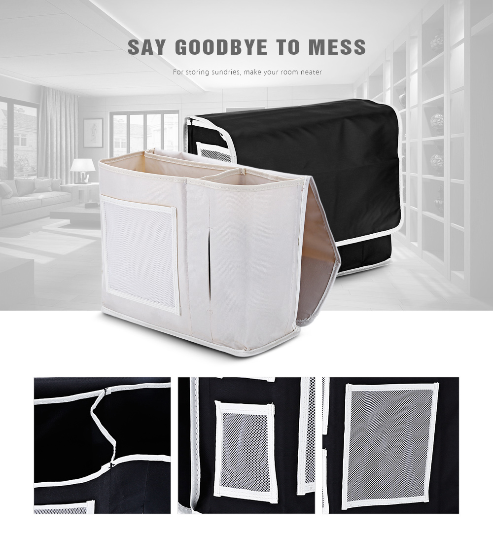 Bedside Organizer Hanging Sofa Table Storage Bag for Phone / TV Remote Control / Magazine