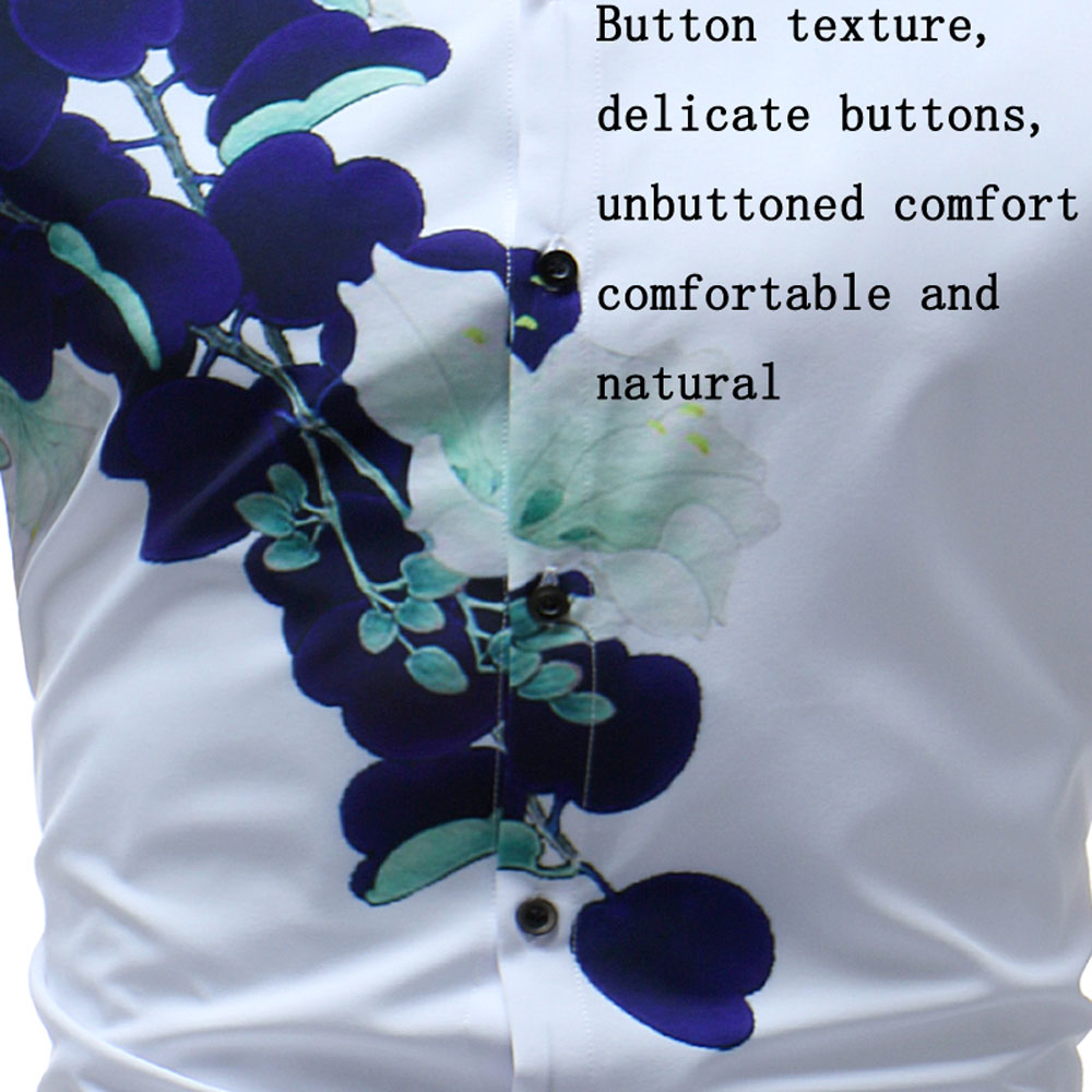 Men's Summer 3D Printed Short Sleeve Unique Flower Shirt