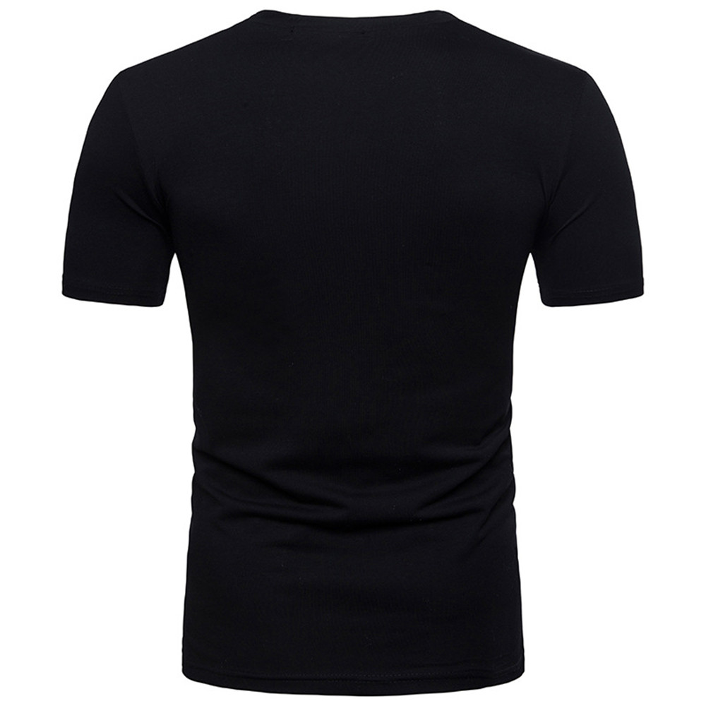 New Men's Pleated Short-Sleeved T-Shirt