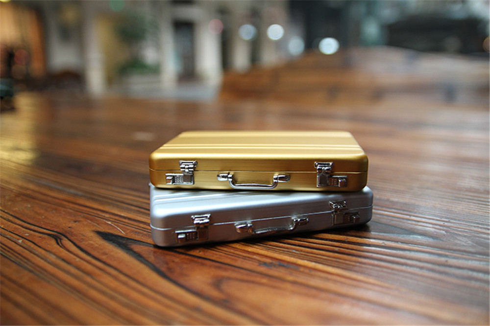 Mini Aluminum Safe Suitcase Briefcase Business Credit Bank Card Holder Box Case Mini Aluminum Safe Suitcase Briefcase Business Credit Bank Card Holder Box Case